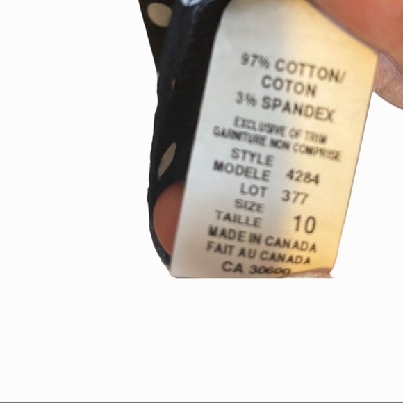 Jessica strapless dark academia goblincore gold white black polka dot dress - Picture 7 of 7